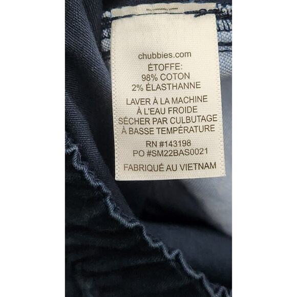 Chubbies Chino Shorts Men Sz XL Regular Fit Navy Elastic Flat Front 7" NWT - Picture 10 of 11